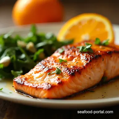Sunshine Orange Glazed Salmon A Zesty Delight Recipe Card