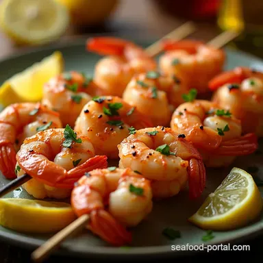 Sunshine Shrimp Skewers Healthy Grilled Shrimp Kabobs Recipe Recipe Card