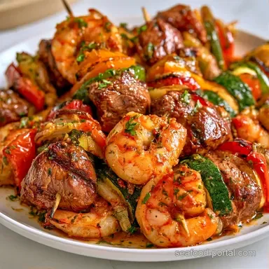 Surf and Turf Skewers for 4 Servings Recipe Card