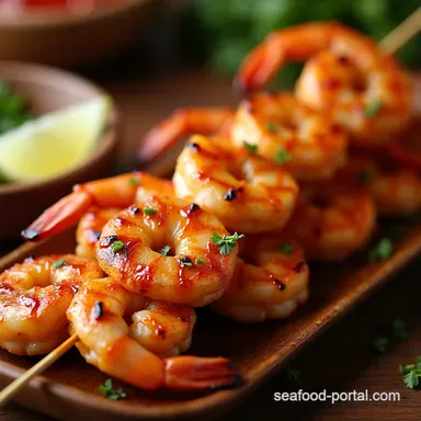 Sweet Chili Grilled Shrimp Skewers Quick BBQ Recipe Recipe Card