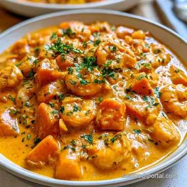 Sweet Potato Seafood Curry in 45 Minutes Recipe Card