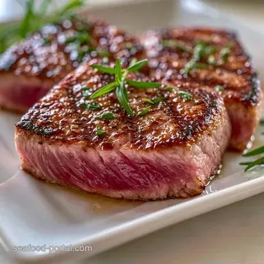 Tarragon Grilled Tuna Steaks for 4 Recipe Card