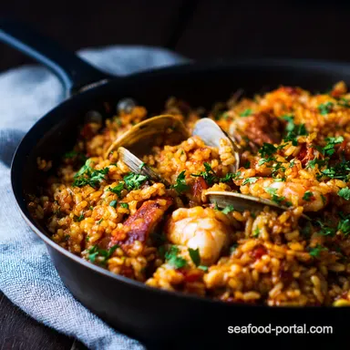 Weeknight Win What is Paella Easy Spanish Rice Dish Recipe Card