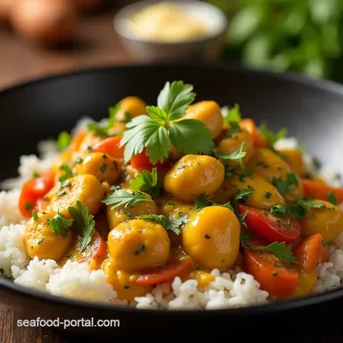 Easy OnePan Coconut Curry Weeknight Dinner Rescue Recipe Card