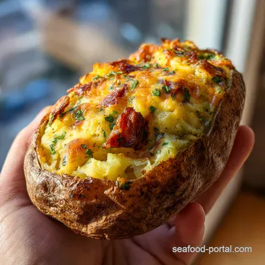 My Ultimate Double Baked Stuffed Potatoes Fluffy Filling Secret Recipe Card