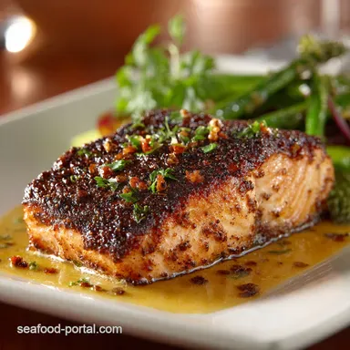 Blackened Salmon: Fiery Flaky in Minutes with the Perfect Crust Recipe Card