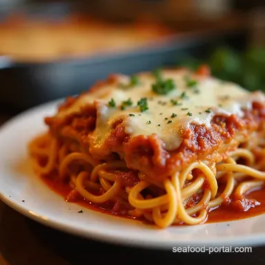 Million Dollar Baked Spaghetti Cheesy Comfort Casserole Recipe Card