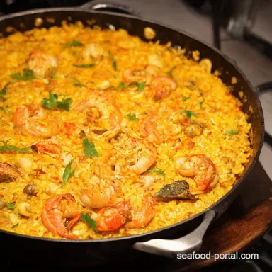 Authentic Seafood Paella Recipe with Valencia on Your Table Recipe Card