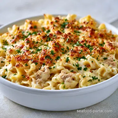 Creamy Tuna Noodle Casserole Recipe Card