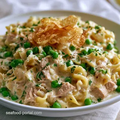 Tuna Noodle Casserole with Potato Chips