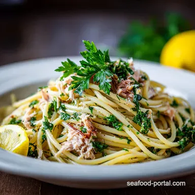 Canned Tuna Recipe with Lemon and Parsley in 15 Minutes Recipe Card