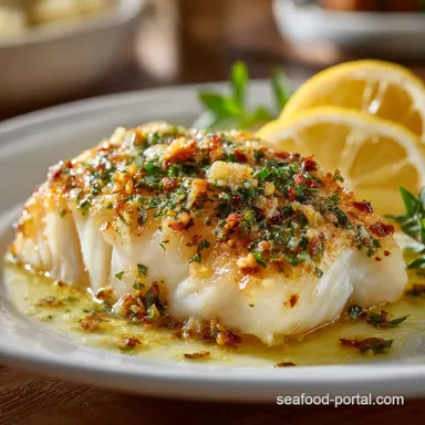 Baked Grouper with Garlic Lemon Butter: Flaky Fast Fish Recipe Card