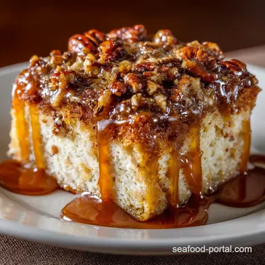 Butter Pecan Praline Poke Cake: Insanely Moist Caramelized. Recipe Card