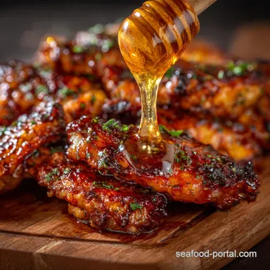 Chefs Easy Honey Gold Wing Sauce Sticky Smoky Ready in 20 Mins Recipe Card