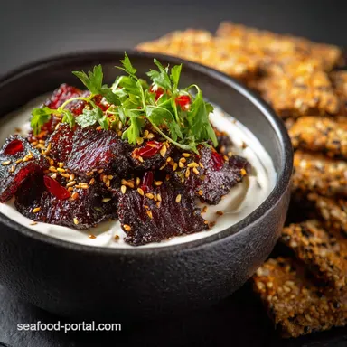 Pub Classic Beef Jerky Dip Smoky Creamy Umami Bomb Recipe Card