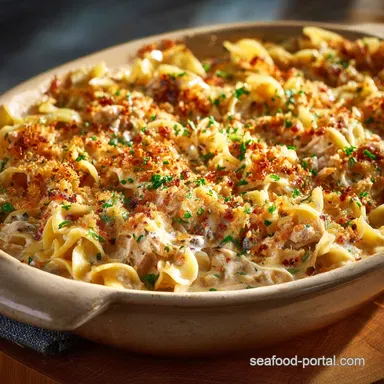 Tuna Casserole The Ultimate Creamy Tuna Noodle Bake Recipe Recipe Card