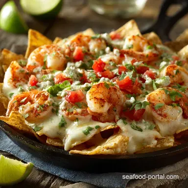 Zesty Lime Shrimp Nachos with Silky Homemade Queso