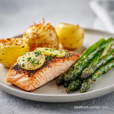 Side Dishes for Salmon: Crispy Potato Asparagus Recipe Card