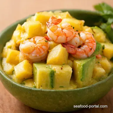 Pineapple Shrimp Ceviche Recipe Zesty Easy Avocado Shrimp Recipe Card