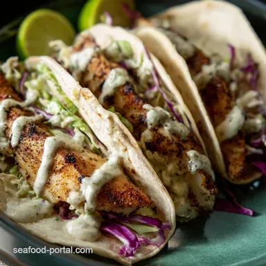 Easy Tilapia Tacos Recipe Zesty Ready in 25 Recipe Card