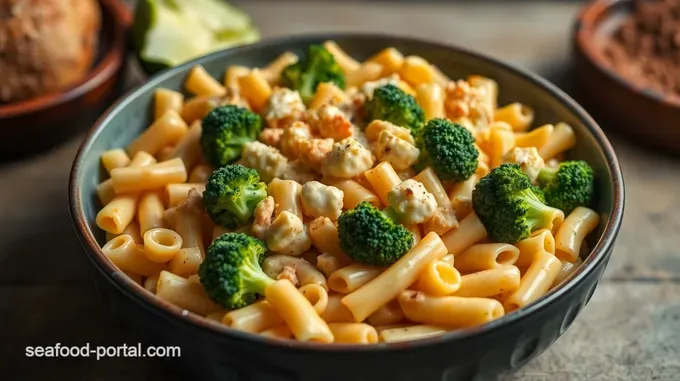 Creamy Tuna & Broccoli Bake with Cheddar Crumb