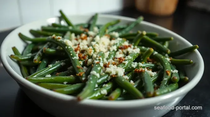 Crispy Baked Green Beans with Parmesan and Garlic