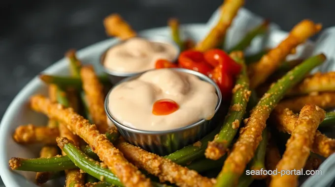 Crispy Crunchy String Bean Fries with Sriracha Mayo