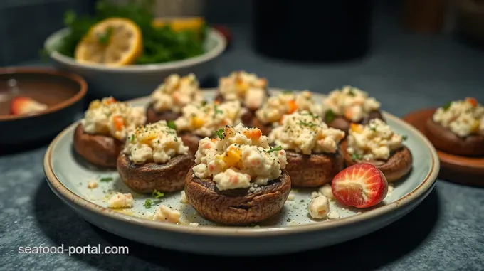 Delectable Stuffed Crab Mushrooms