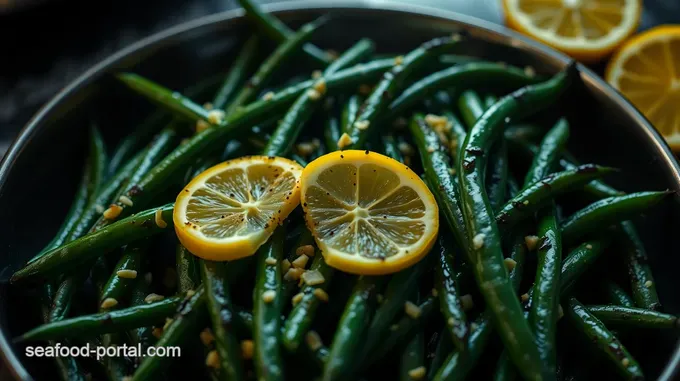 Grilled Green Beans with a Zesty Lemon-Garlic Dressing