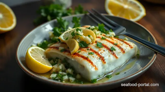 Grilled Halibut with Zesty Lemon Herb Salsa