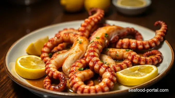 Grilled Octopus with a Zesty Lemon-Garlic Marinade