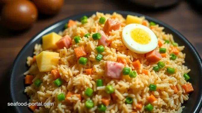 Hawaiian Fried Rice with Pineapple & Ham