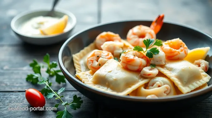 Luxury Homemade Seafood Ravioli with Lemon Butter Sauce