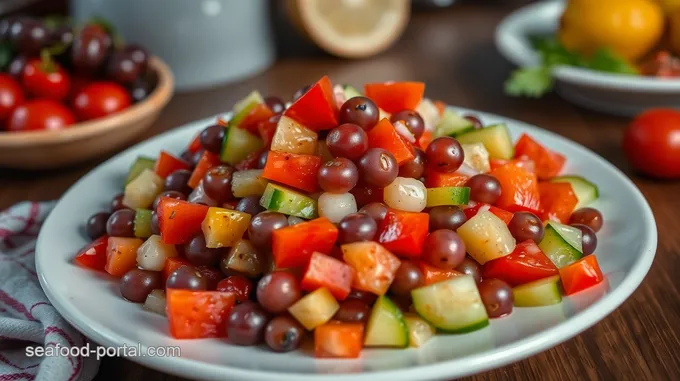 Refreshing Sea Grapes Salad with Citrus Vinaigrette