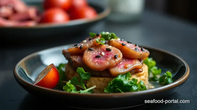 Seared Ahi Tuna Burgers with Wasabi Mayo
