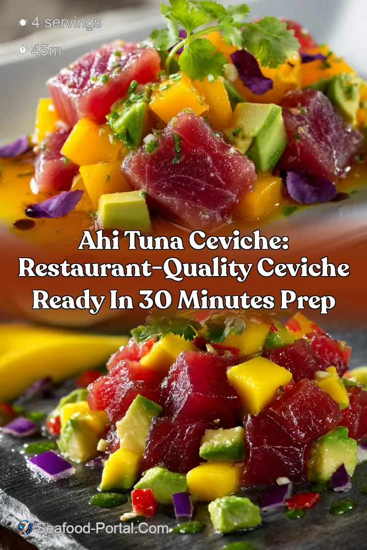 Ahi Tuna Ceviche: Restaurant-Quality Ceviche Ready in 30 Minutes Prep