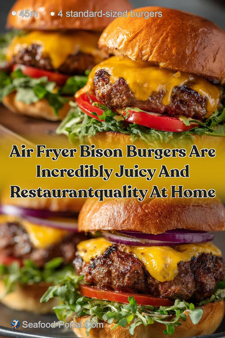 Air fryer bison burgers are incredibly juicy and restaurantquality at home
