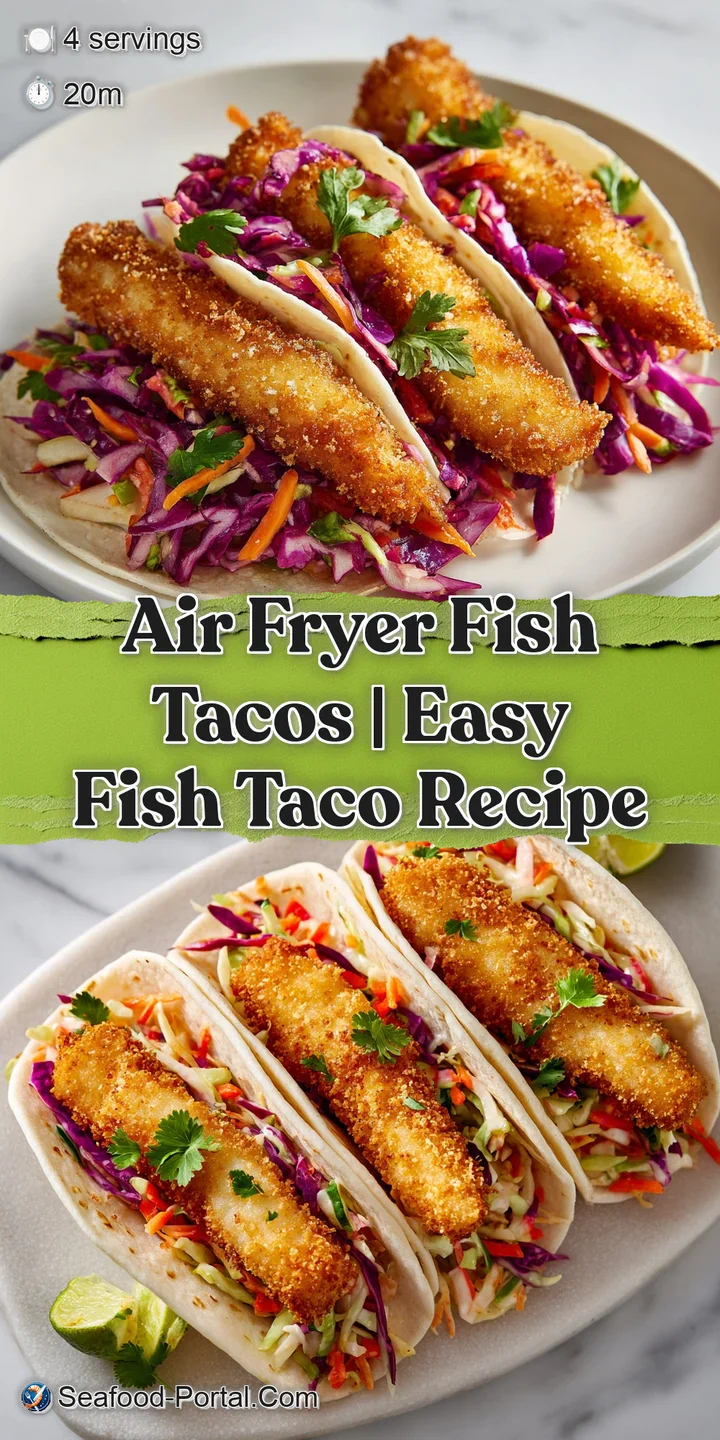 Close-up of flaky, golden-brown fish topped with crunchy purple cabbage and a glossy drizzle of lime crema.