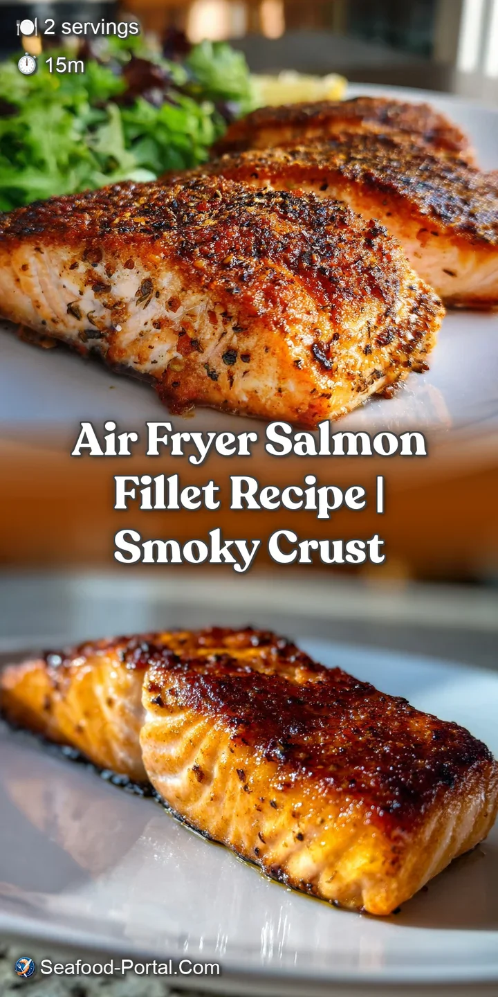 Close-up of juicy, flaky air fryer salmon showcasing its golden-brown crust and moist pink flesh. A mouthwatering dish.