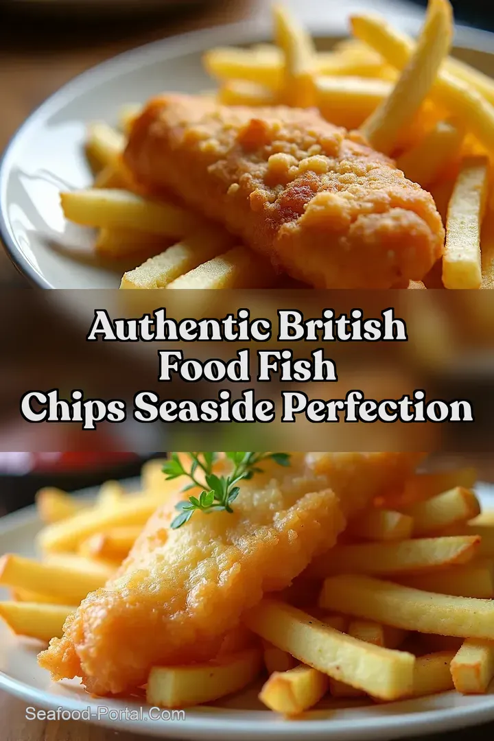 Authentic British Food Fish Chips Seaside Perfection