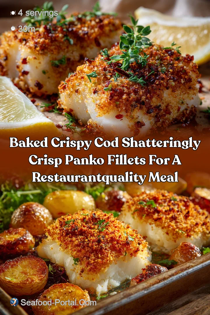 Baked Crispy Cod Shatteringly Crisp Panko Fillets for a RestaurantQuality Meal