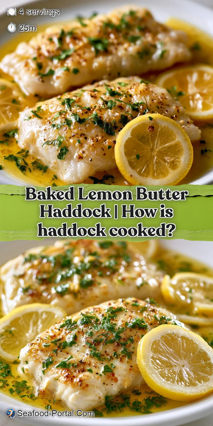 Close-up of moist, flaky white fish topped with a shimmering lemon butter sauce and a sprinkle of cracked black pepper.