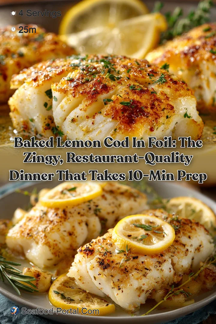 Baked Lemon Cod in Foil: The Zingy Restaurant-Quality Dinner That Takes 10-Min Prep
