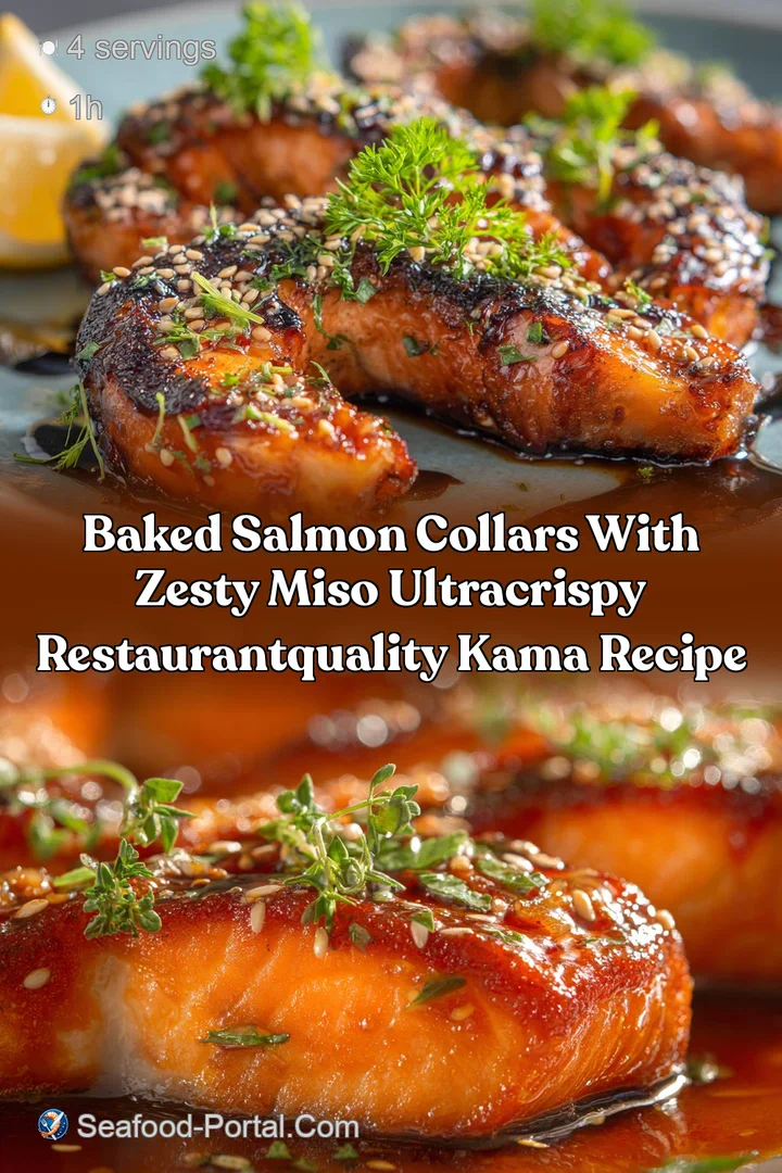 Baked salmon collars with Zesty Miso UltraCrispy RestaurantQuality Kama Recipe