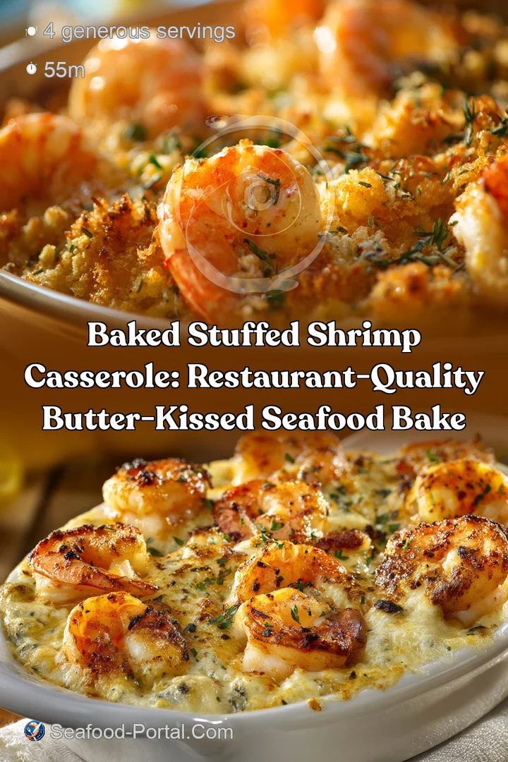 Baked Stuffed Shrimp Casserole: Restaurant-Quality Butter-Kissed Seafood Bake