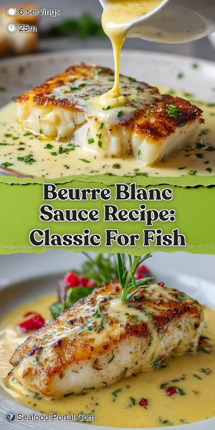 Up-close, the glossy, rich texture of Beurre Blanc sauce catches the light, hinting at its buttery, tangy perfection. So l...