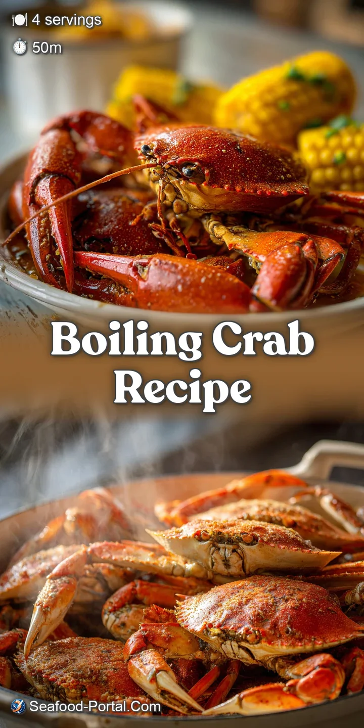 Close-up of succulent crab leg, shell cracked and glistening with spicy sauce. Steam rises, hints of lemon and herbs visible.