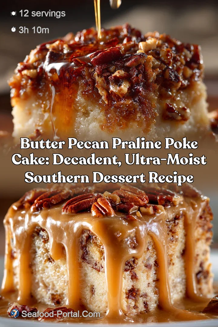 Butter Pecan Praline Poke Cake: Decadent Ultra-Moist Southern Dessert Recipe