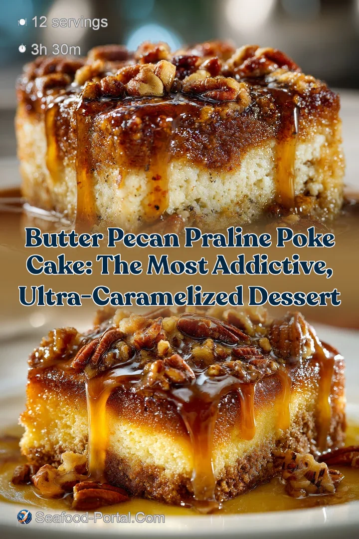 Butter Pecan Praline Poke Cake: The Most Addictive Ultra-Caramelized Dessert