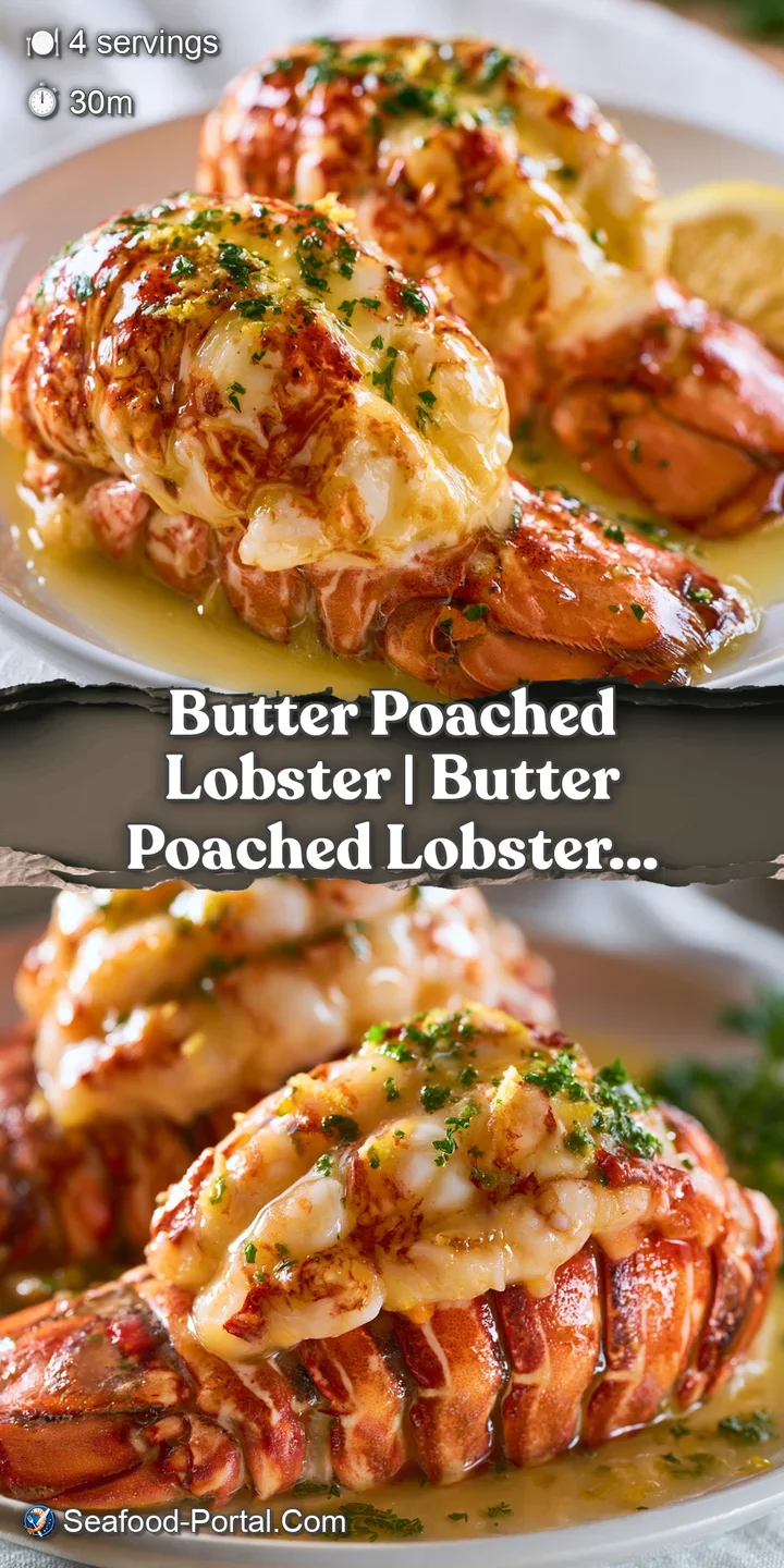 Macro shot of glistening white lobster meat dripping with rich yellow butter and a pinch of cracked black pepper.